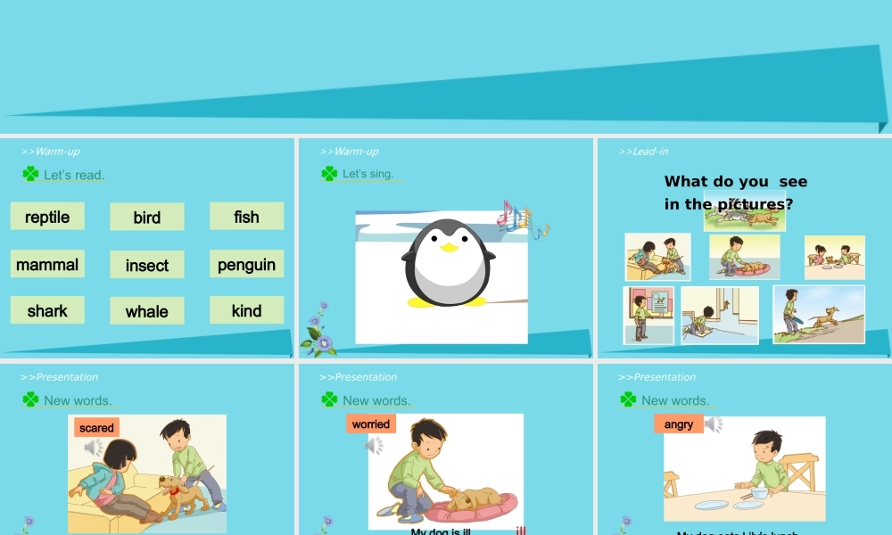 六年级英语上册 Unit 4 Feelings（Lesson 1）课件 人教新起点-人教新起点小学六年级上册英语课件