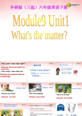 六年级英语下册 Module 9 Unit 1 What' the matter with her？课件（2） 外研版（三起）