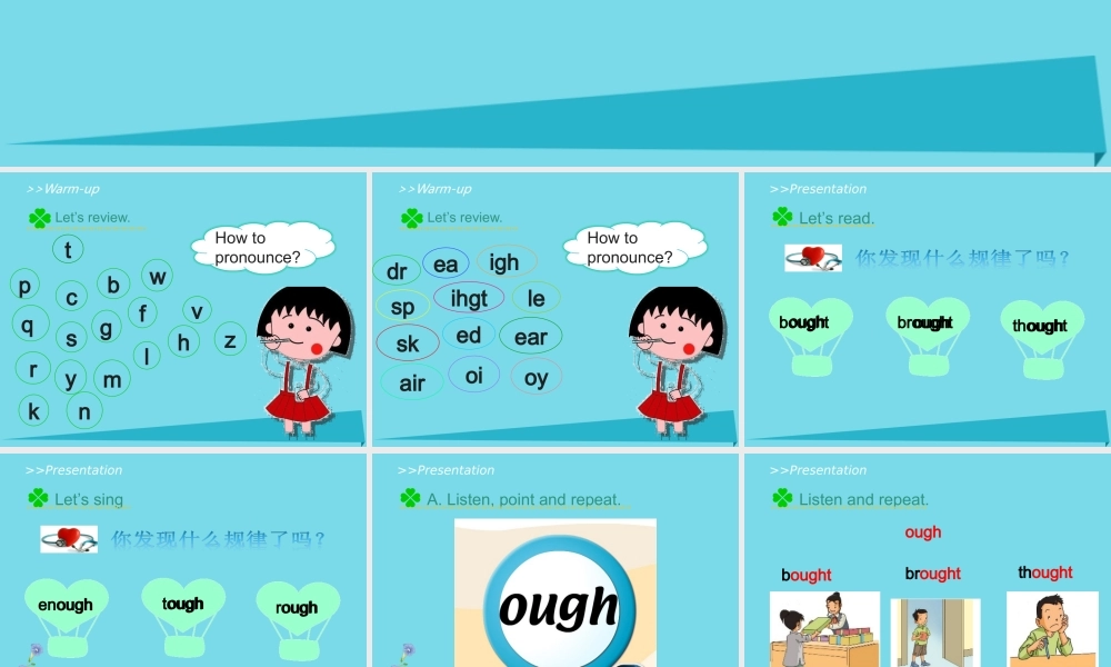 六年级英语上册 Unit 4 Feelings（Let’s Spell）课件 人教新起点-人教新起点小学六年级上册英语课件