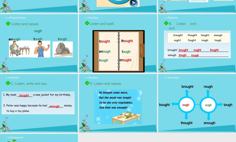 六年级英语上册 Unit 4 Feelings（Let’s Spell）课件 人教新起点-人教新起点小学六年级上册英语课件