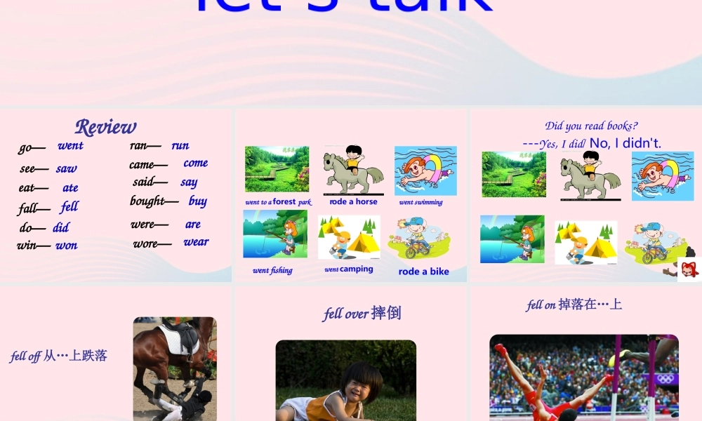 六年级英语下册 Unit 3 Where did you go Part A Lets talk2教学课件 人教PEP版-人教PEP小学六年级下册英语课件