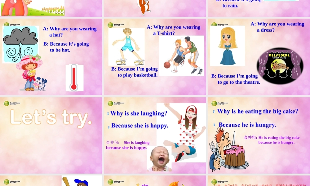 六年级英语下册 Module 9 Unit 2 Because it`s going to rain课件（2） 外研版（三起）