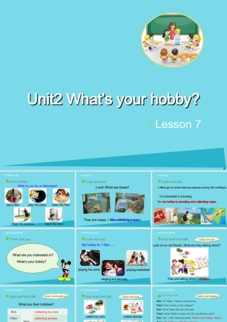 六年级英语上册 Unit 2 What’s your hobby（Lesson7）教学课件 人教精通版-人教版小学六年级上册英语课件