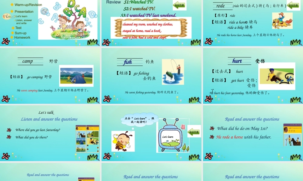 六年级英语下册 Unit 3 Where did you go Part A（第2课时）课件 人教PEP版-人教PEP小学六年级下册英语课件