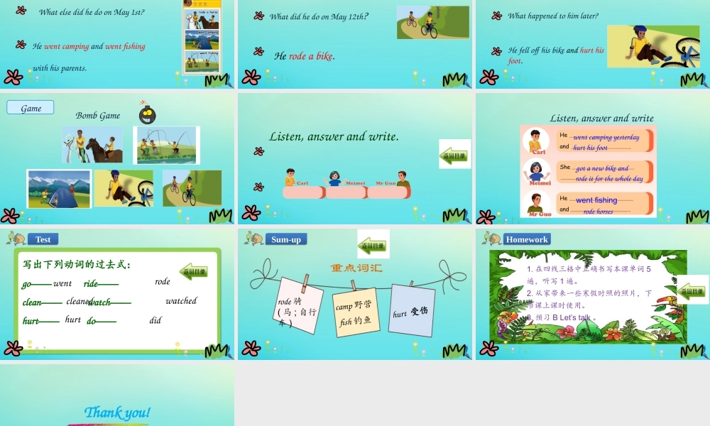 六年级英语下册 Unit 3 Where did you go Part A（第2课时）课件 人教PEP版-人教PEP小学六年级下册英语课件