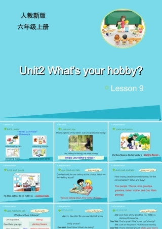 六年级英语上册 Unit 2 What’s your hobby（Lesson9）教学课件 人教精通版-人教版小学六年级上册英语课件
