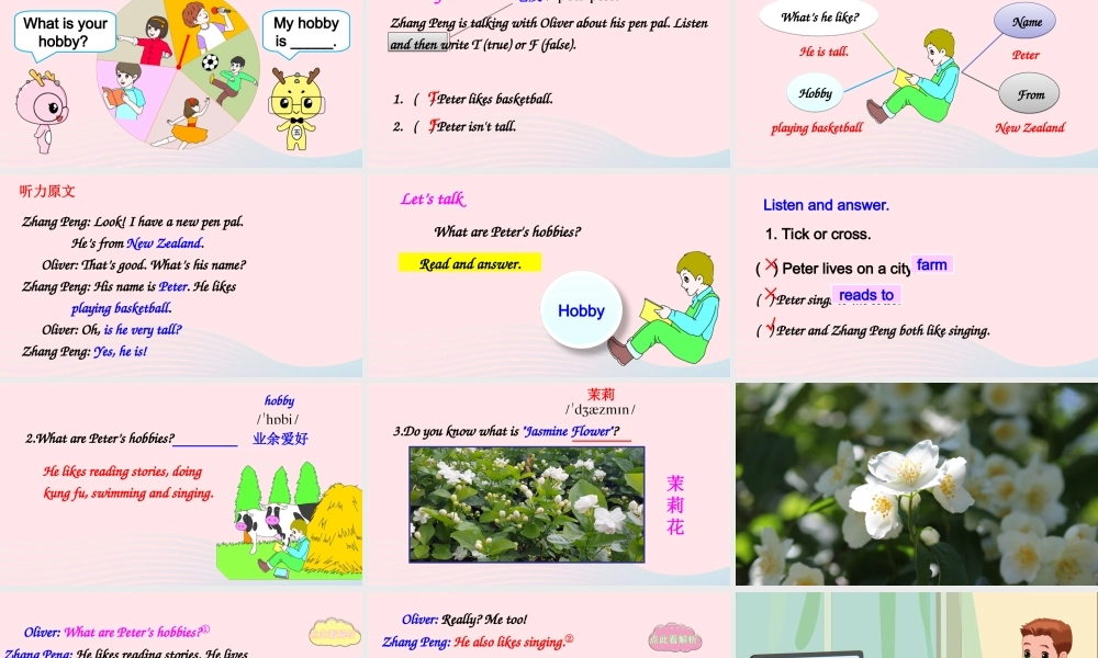 六年级英语上册 Unit 4 I have a pen pal Part A 第2课时备用课件+素材 人教PEP版