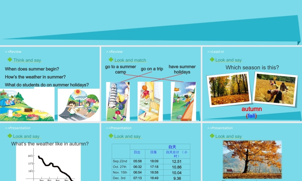 六年级英语上册 Unit 6 There are four seasons in a year（Lesson 35）教学课件 人教精通版-人教版小学六年级上册英语课件