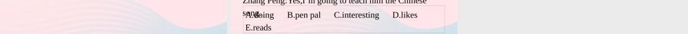 六年级英语上册 Unit 4 I have a pen pal Part A（1）Let’s try Let’s talk作业课件 人教PEP版-人教PEP小学六年级上册英语课件