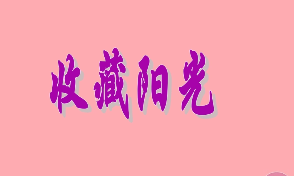 六年级语文上册 第22课 收藏阳光课件3 西师大版-西师大版小学六年级上册语文课件