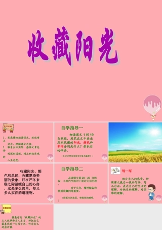 六年级语文上册 第22课 收藏阳光课件3 西师大版-西师大版小学六年级上册语文课件