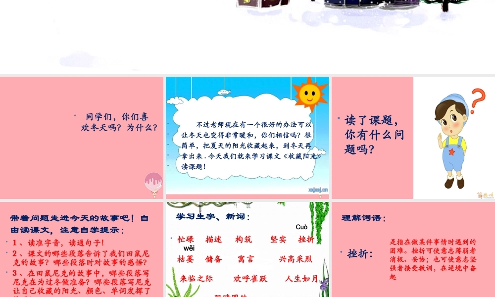 六年级语文上册 第22课 收藏阳光课件5 西师大版-西师大版小学六年级上册语文课件