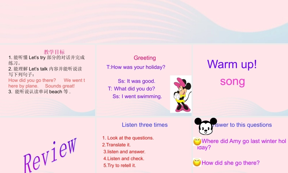 六年级英语下册 Unit 3 Where did you go Part B Lets talk教学课件 人教PEP版-人教PEP小学六年级下册英语课件