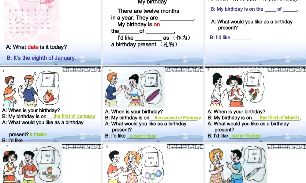 六年级英语上册 Unit 2 第二课时课件 苏教牛津版