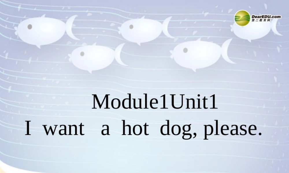 六年级英语下册 Module1 Unit 1 I want a hot dog, please课件（2） 外研版