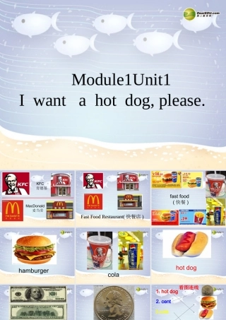 六年级英语下册 Module1 Unit 1 I want a hot dog, please课件（2） 外研版