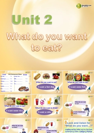 六年级英语下册 Module1 Unit 2 What do you want to eat？课件 外研版