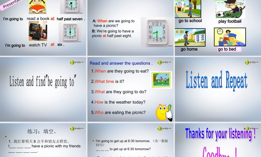 六年级英语下册 Module2 Unit 1 We`re going to have a picnic课件（1） 外研版