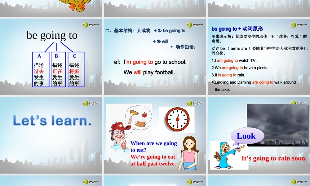 六年级英语下册 Module2 Unit 1 We`re going to have a picnic课件（2） 外研版