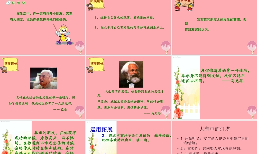 六年级语文上册 第24课 大海中的灯塔课件5 西师大版-西师大版小学六年级上册语文课件