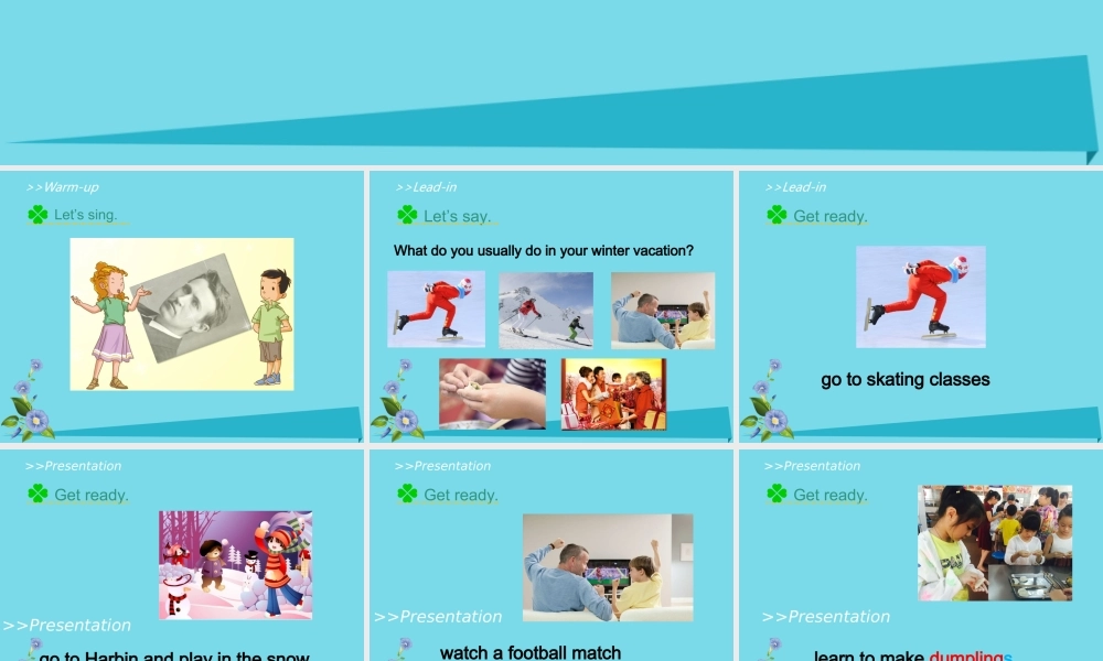 六年级英语上册 Unit 6 Winter Vacation（Lesson 1）课件 人教新起点-人教新起点小学六年级上册英语课件