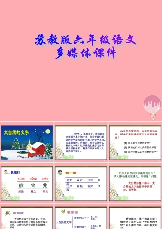 六年级语文上册 第24课 大自然的文字课件 苏教版-苏教版小学六年级上册语文课件