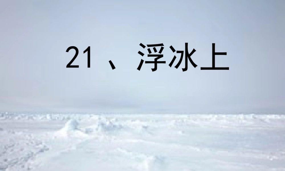 六年级语文上册 浮冰上课件1 鄂教版-鄂教版小学六年级上册语文课件