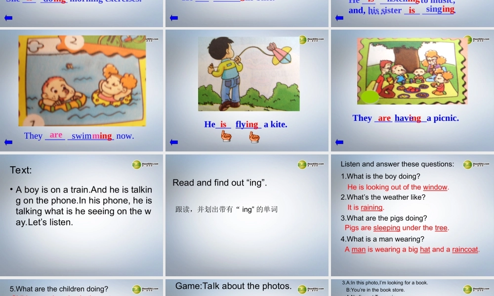 六年级英语下册 Module3 Unit 2 I am looking out of the window课件（1） 外研版