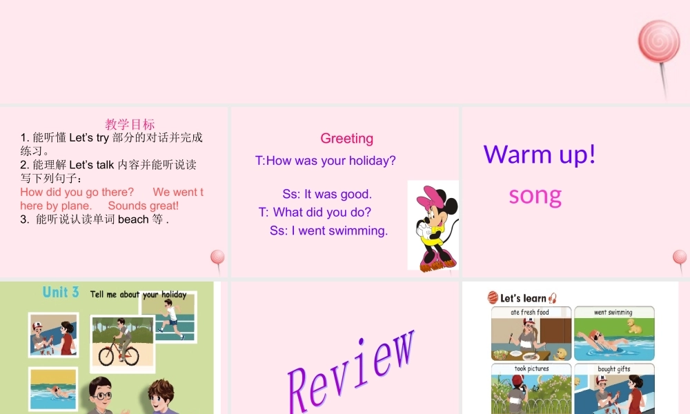 六年级英语下册 Unit 3 Where did you go PartB Lets talk课件 人教PEP版-人教PEP小学六年级下册英语课件