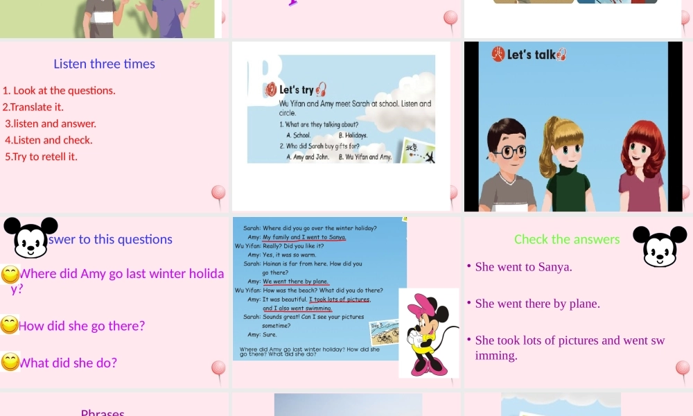 六年级英语下册 Unit 3 Where did you go PartB Lets talk课件 人教PEP版-人教PEP小学六年级下册英语课件