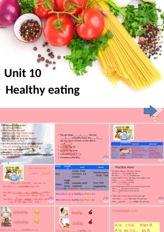 六年级英语上册 Unit 10 Healthy eating课件1 牛津上海版（一起）-牛津上海版小学六年级上册英语课件