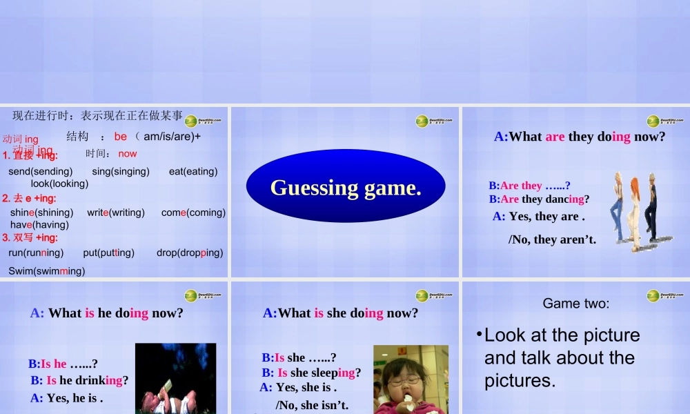 六年级英语下册 Module3 Unit 2 I am looking out of the window课件（2） 外研版