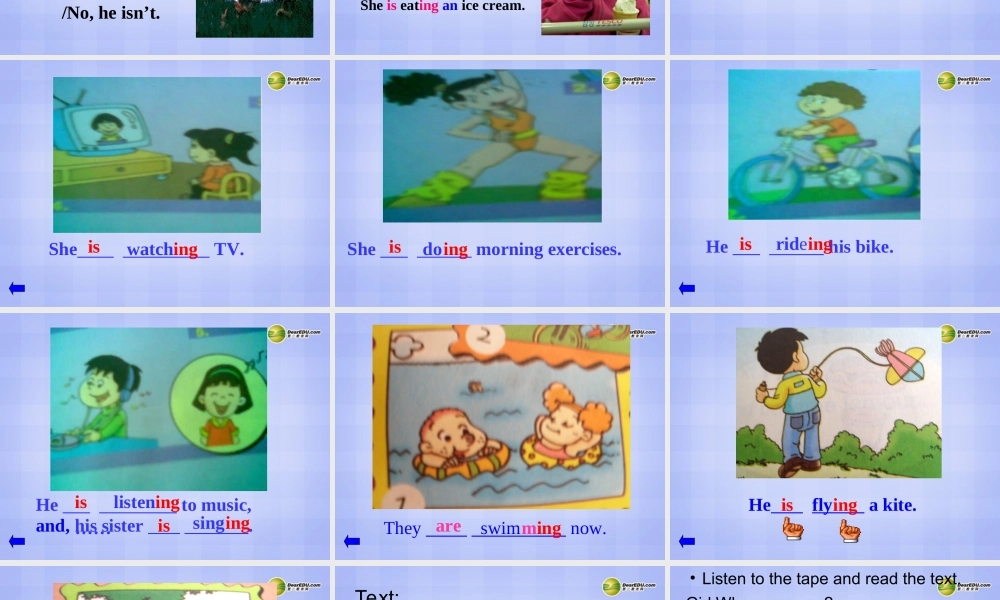 六年级英语下册 Module3 Unit 2 I am looking out of the window课件（2） 外研版