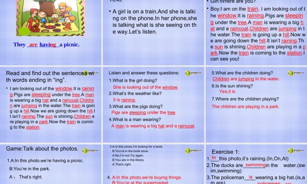 六年级英语下册 Module3 Unit 2 I am looking out of the window课件（2） 外研版