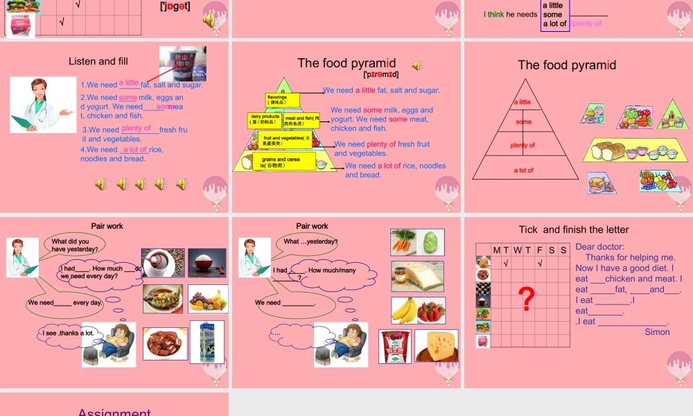 六年级英语上册 Unit 10 Healthy eating课件2 牛津上海版（一起）-牛津上海版小学六年级上册英语课件