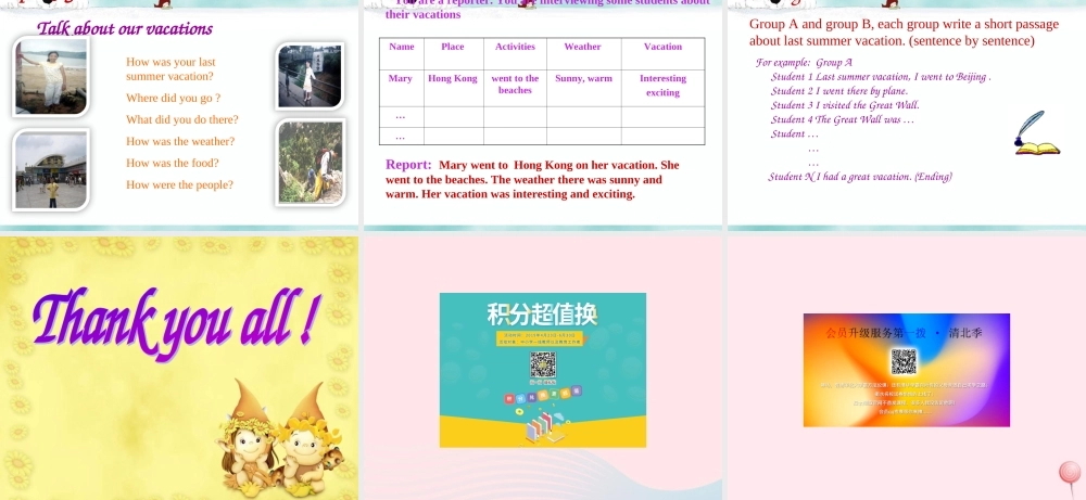 六年级英语下册 Unit 3 Where did you go PartB课件 人教PEP版-人教PEP小学六年级下册英语课件