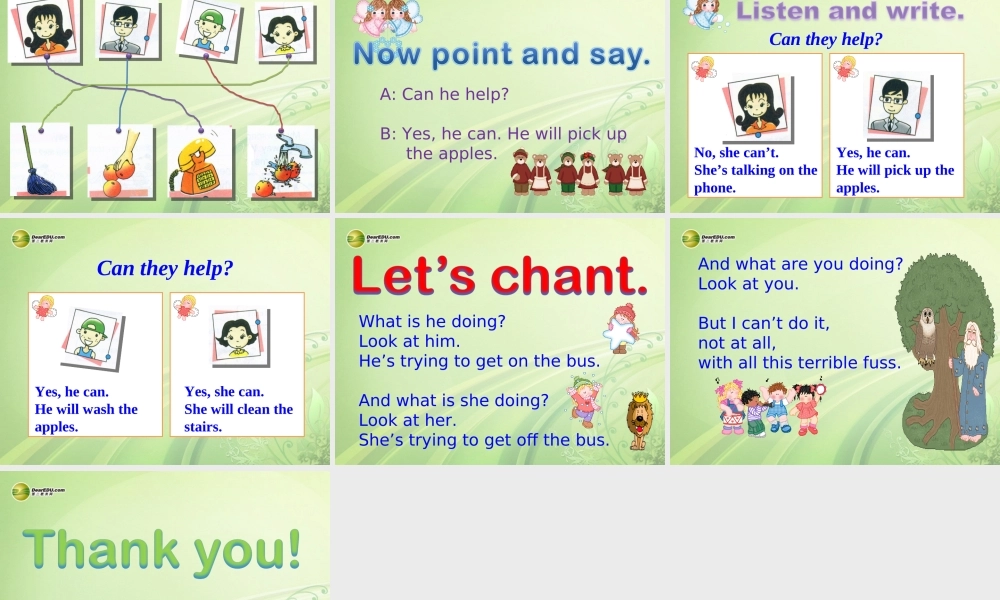 六年级英语下册 Module4 Unit 2 The apples are falling down the stairs课件 外研版