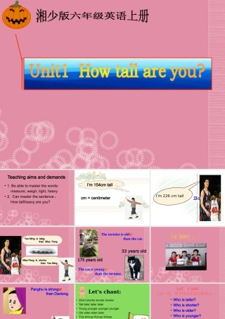 六年级英语上册 Unit 6课件 湘少版