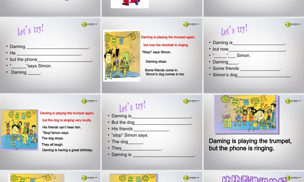 六年级英语下册 Module5 Unit 1 Daming is having a birthday party课件（1） 外研版