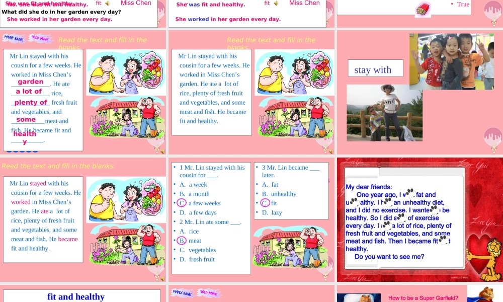 六年级英语上册 Unit 10 Healthy eating课件4 牛津上海版（一起）-牛津上海版小学六年级上册英语课件