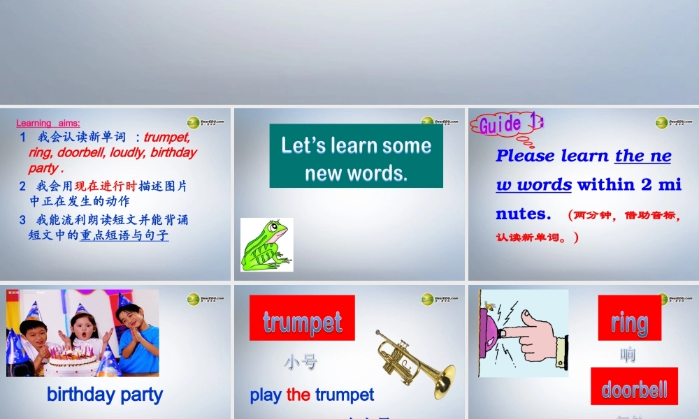 六年级英语下册 Module5 Unit 1 Daming is having a birthday party课件（2） 外研版