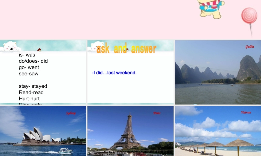 六年级英语下册 Unit 3 Where did you go（第一课时Part A）课件 人教PEP版-人教PEP小学六年级下册英语课件