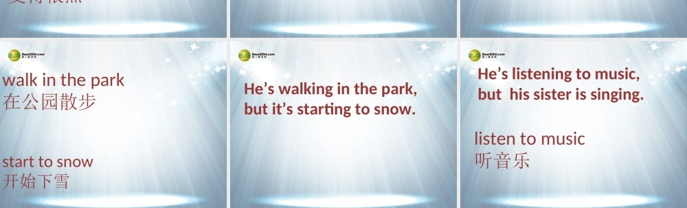 六年级英语下册 Module5 Unit 2 He`s riding his bike,but it`s startint to rain课件（3） 外研版