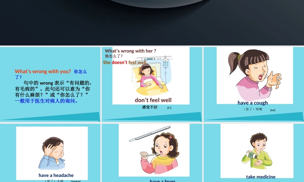 六年级英语上册 Unit 10 I don’t feel well today课件3 湘少版-湘少版小学六年级上册英语课件