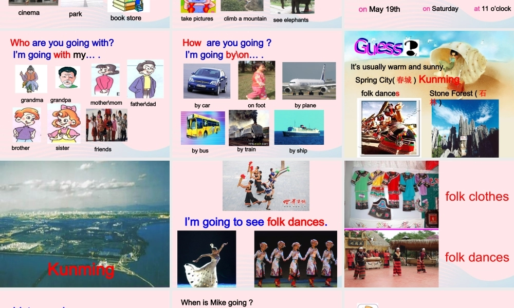 六年级英语下册 Recycle Mike's happy days课件1 人教PEP版-人教PEP小学六年级下册英语课件