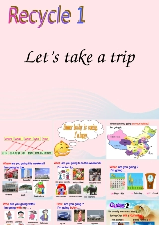 六年级英语下册 Recycle Mike's happy days课件1 人教PEP版-人教PEP小学六年级下册英语课件