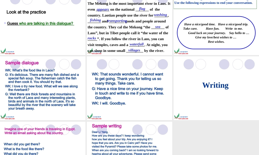 六年级英语下册 Unit 3-3 extensive reading课件 人教版PEP