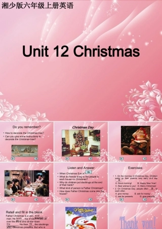 六年级英语上册 Unit 12（2）课件 湘少版