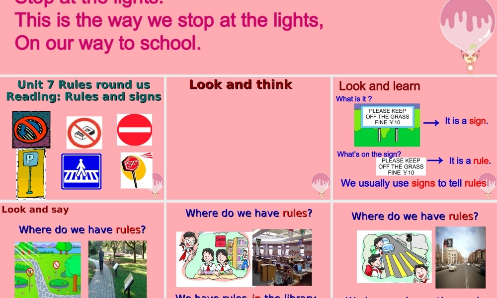 六年级英语上册 Unit 7 Rules round us课件2 牛津上海版（一起）-牛津上海版小学六年级上册英语课件