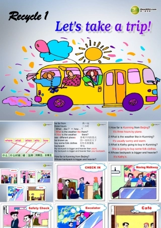 六年级英语下册 Recycle1第二课时课件 人教PEP